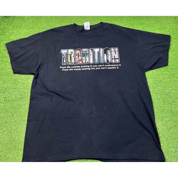 Jerzees Other - Y2K Texas A&M Traditions Shirt‎ XL Aggie 12th Man Black Tee "From The Outside"